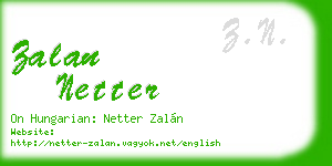 zalan netter business card